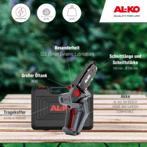 Al-ko CSM 1815 akkus láncfűrész akku+töltő