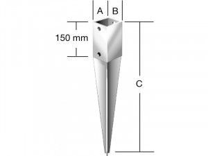 Oszloptalp leüthető71x71 mm