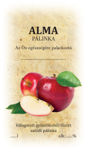 Pálinka címke